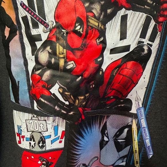 Ecko Unlimited Marvel Deadpool Hoodie, Black, Size L - Picture 5 of 8